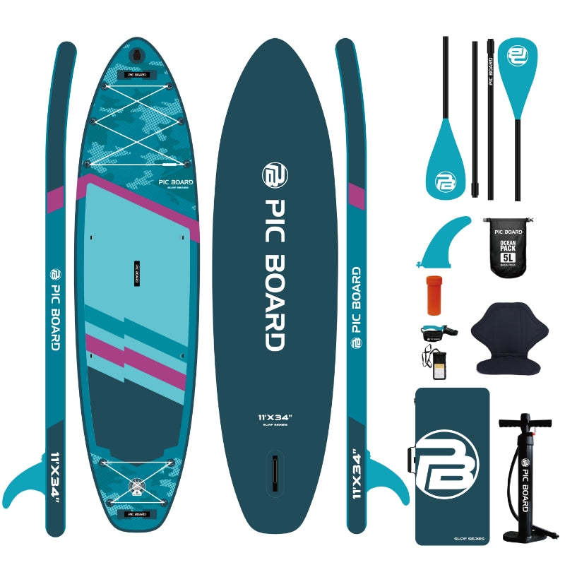 Tabla Sup Hinchable Camouflage Blue