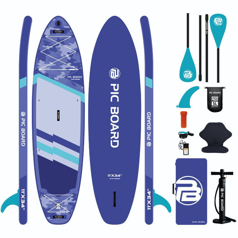 Tabla Sup Hinchable Camouflage Blue